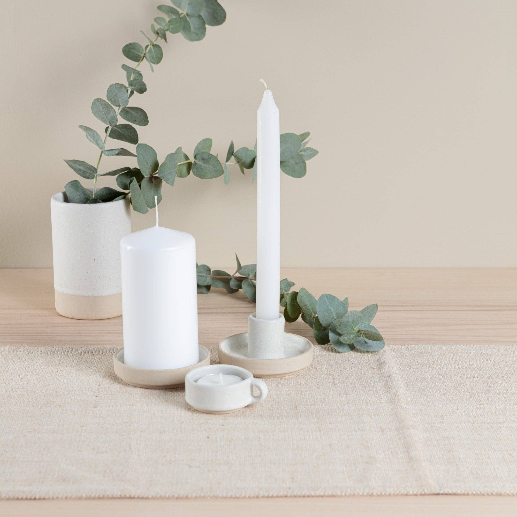 Chickidee Pillar Candle Holder in Oatmeal - Image 5