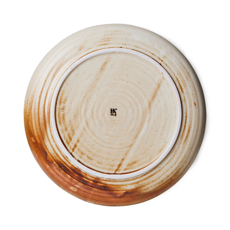 HKLIVING Chef Ceramics: Deep Plate in Cream Brown - Image 8