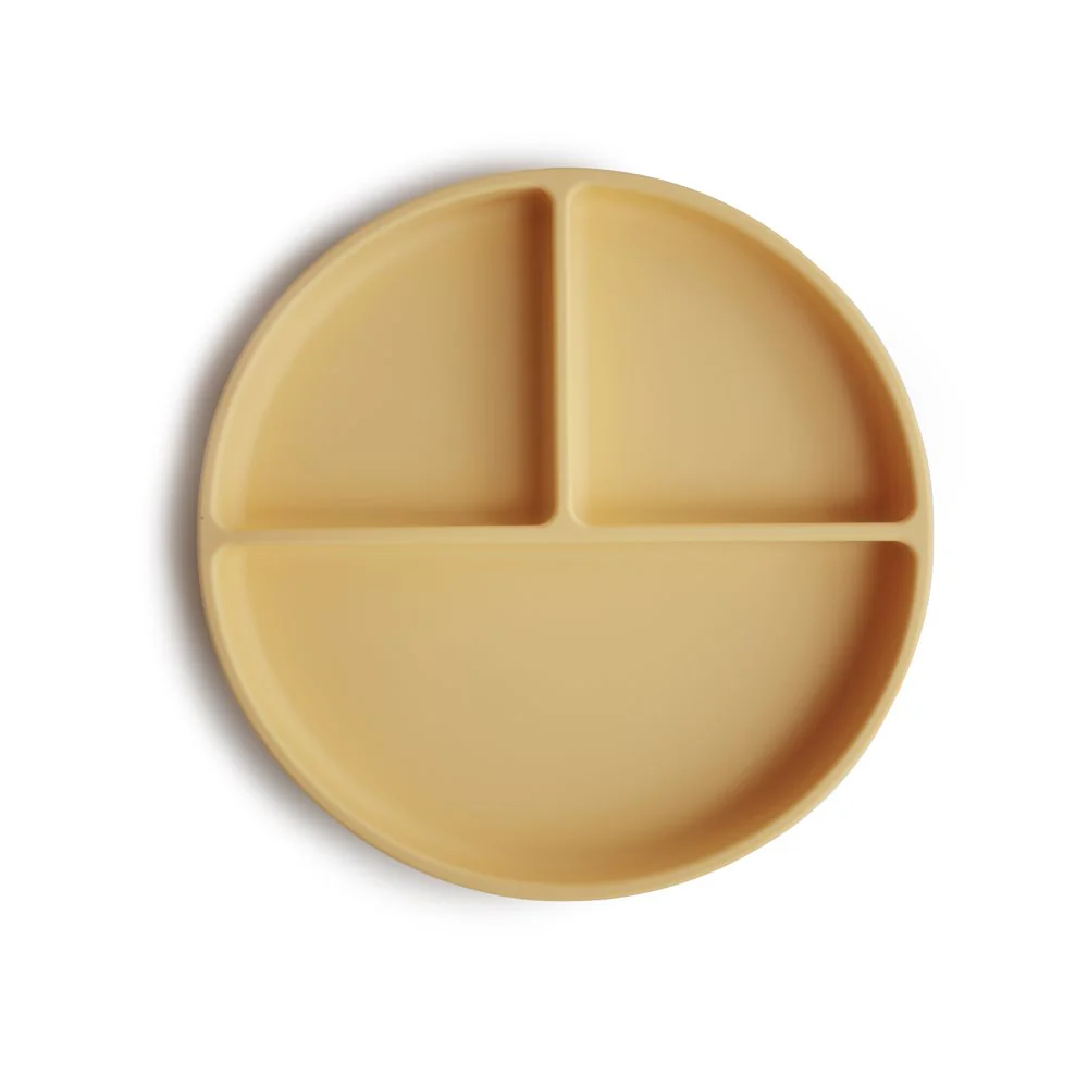 Mushie Silicone Suction Plate in Dried Thyme - Image 5