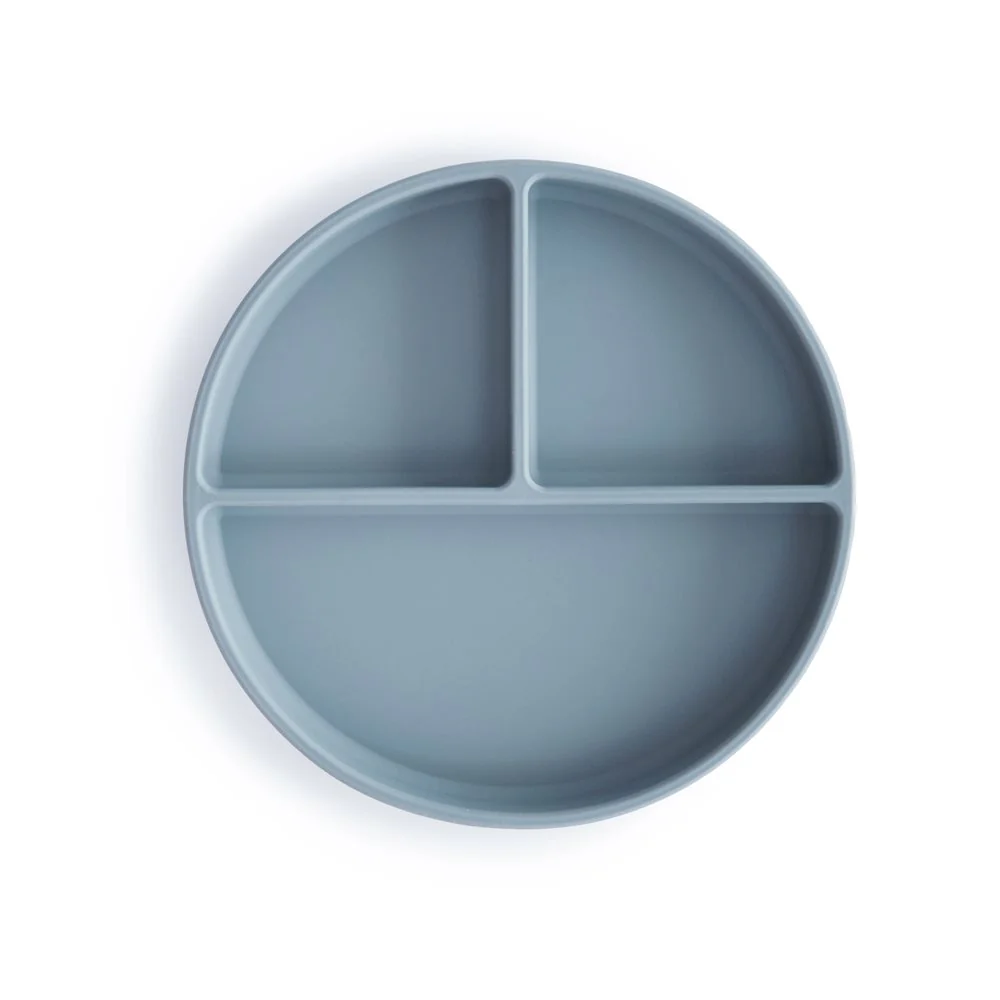Mushie Silicone Suction Plate in Dried Thyme - Image 7