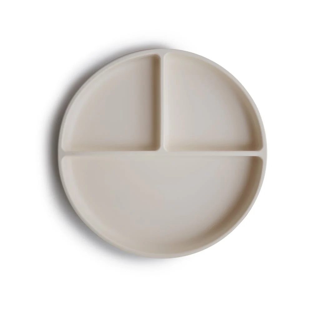 Mushie Silicone Suction Plate in Dried Thyme - Image 8