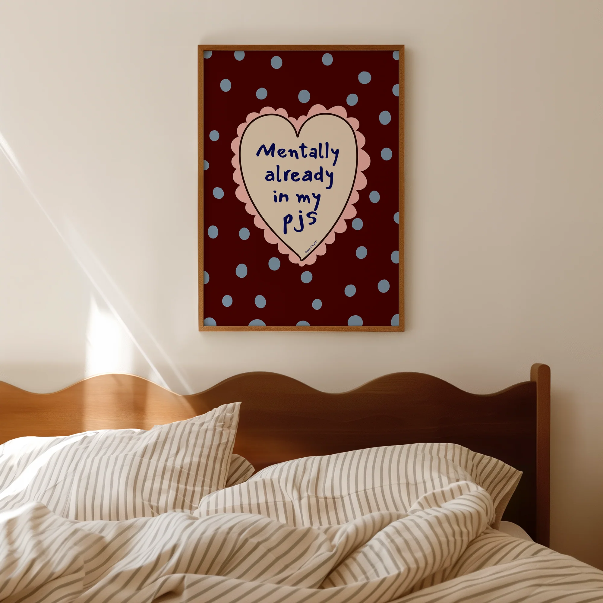 Poppy Illustrates 'Mentally in my PJ's' Art Print in A5 - Image 4