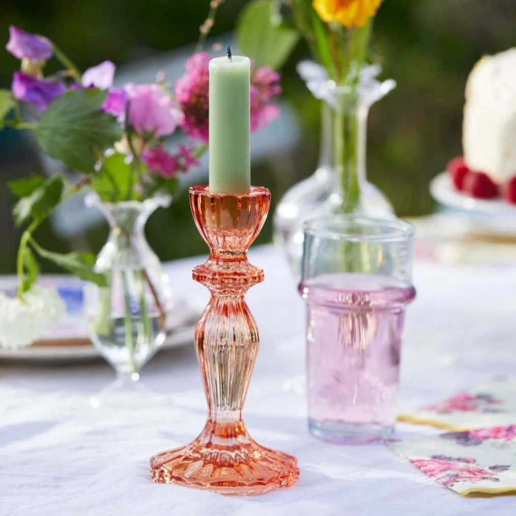 Talking Tables Glass Candle Holder in Orange - Image 4